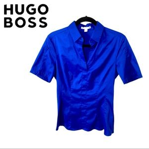 Hugo Boss Royal Blue Short Sleeve Shirt